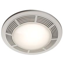 Ventilation Fan w/ Light and Night Light, Round White Grille with Glass Lens, 100 CFM by Broan-NuTone